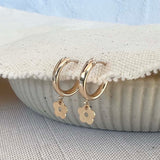 Daisy Huggie Hoops