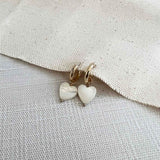 Heart Huggie Hoops