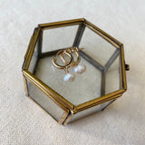 Pearl Huggie Hoops