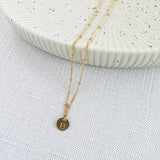 Gold Filled Satellite Initial Necklace