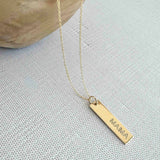 Vertical Bar Stamped Necklace
