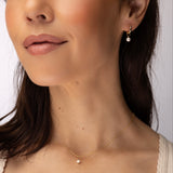 Pearl Huggie Hoops