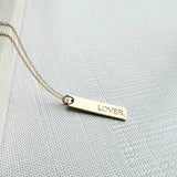 Vertical Bar Stamped Necklace