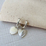 Heart Huggie Hoops