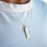 Vertical Bar Stamped Necklace