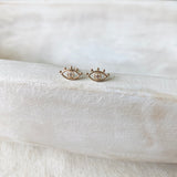 Diamond Evil Eye Studs