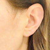 Heart Studs - 14K Solid Gold