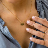 Gold Filled Satellite Initial Necklace