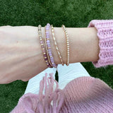 Purple Jade Gemstone Bracelet Stack