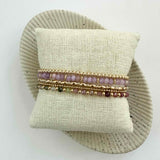 Purple Jade Gemstone Bracelet Stack