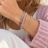 Purple Jade Gemstone Bracelet Stack