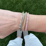 Rose Quartz Gemstone Bracelet Stack