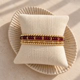 Ruby Gemstone Bracelet Stack