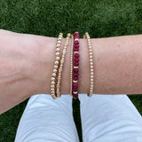 Ruby Gemstone Bracelet Stack