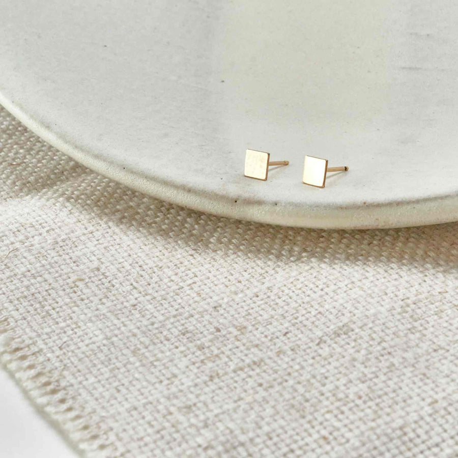 Square Studs - 14k Gold Filled