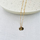 Gold Filled Satellite Initial Necklace - Double Charm