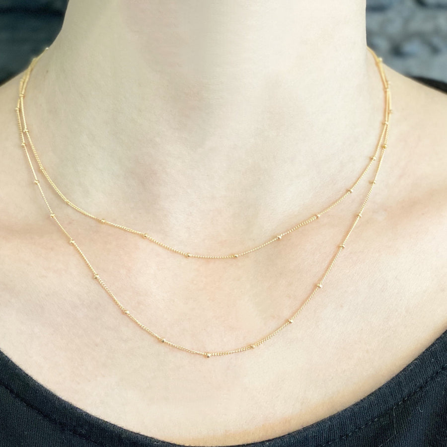 Yellow Gold Filled Chain Necklace, Gold Rectangle Link Chain Necklace,Delicate Gold Necklace,Dainty Necklace,Gold Necklace, Drawn Flat Cable